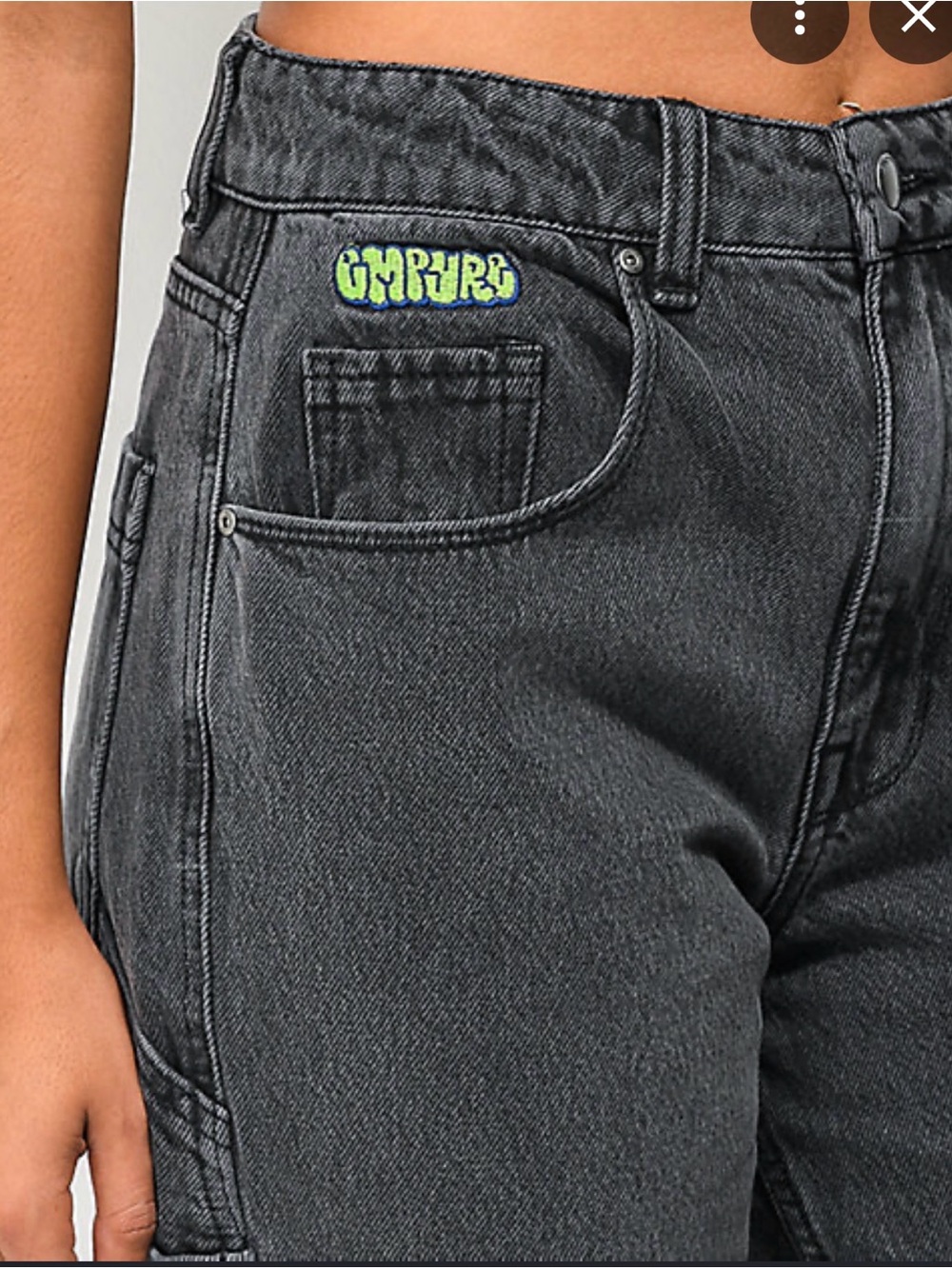 Empyre Tori 90’s Black Wash Carpenter Skate Jeans
